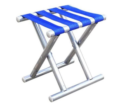 Sgabello da Campeggio Pieghevole in Alluminio - Sedile Portatile Ultraleggero per Pesca, Escursionismo, Picnic e Giardino - Seggiolino Salvaspazio con Struttura Robusta e Fasce Resistenti