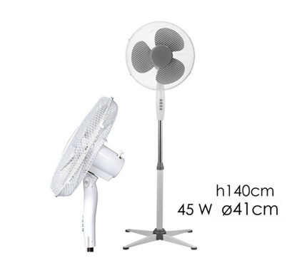 Ventilatore Plus Con Asta Inclusa 140 cm 45 W Alta Qualità per Uso Domestico e Ufficio Ideale per Raffreddamento Efficiente