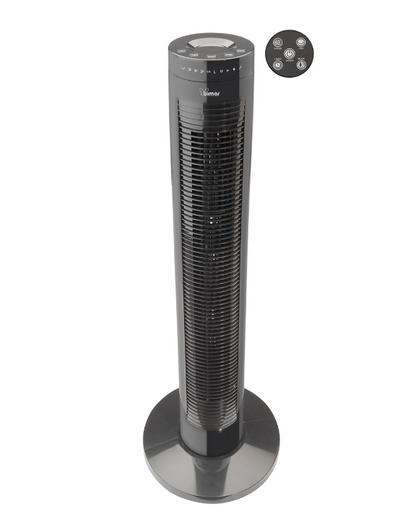 Dictrolux Ventilatore a Colonna H81CM 45W 3 Velocità Ø30x78 cm Comfort e Efficienza nero timer/bianco no timer 45Watt