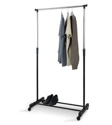 Appendiabiti con Ruote in Metallo - Altezza Regolabile80*40*160cm - Stand Appendiabiti Ideale per Riporre Giacche, Cappotti, Abiti o Scarpe - Design Minimal e Struttura Stabile