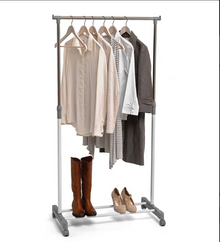 Appendiabiti con Ruote in Metallo - Altezza Regolabile80*40*160cm - Stand Appendiabiti Ideale per Riporre Giacche, Cappotti, Abiti o Scarpe - Design Minimal e Struttura Stabile