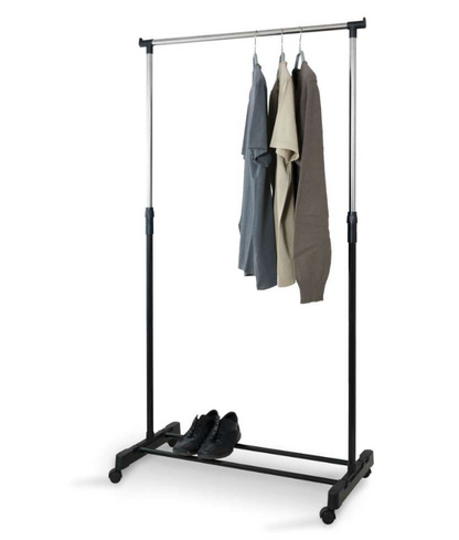 Appendiabiti con Ruote in Metallo - Altezza Regolabile80*40*160cm - Stand Appendiabiti Ideale per Riporre Giacche, Cappotti, Abiti o Scarpe - Design Minimal e Struttura Stabile