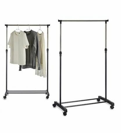 Appendiabiti con Ruote in Metallo - Altezza Regolabile80*40*160cm - Stand Appendiabiti Ideale per Riporre Giacche, Cappotti, Abiti o Scarpe - Design Minimal e Struttura Stabile