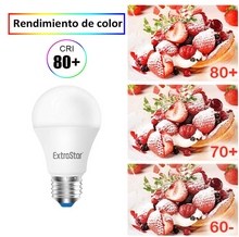 ExtraStar Lampadina LED E27 A60  8W  2PZ (Equivalente 60W), 760 Lumen, Luce CALDA, Fascio Luminoso 270°, Risparmio Energetico