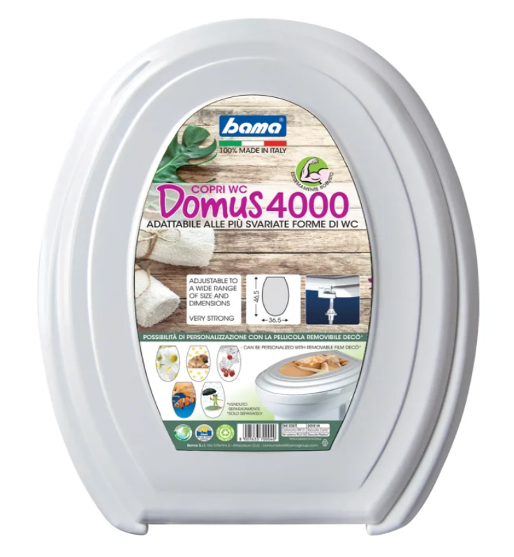 TOILET SEAT TOILET COVER TOILET LID DOMUS 4000 UNIVERSAL TOILET 36.5X46.5X5 CM