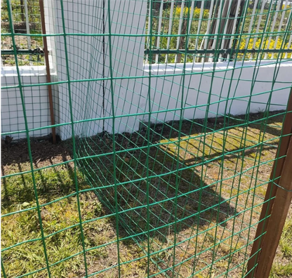 Rete Metallica Recinzioni 5 m x 1 m Plastificata Maglia Quadrata 12,5 mm Rete Protettiva Resistente Giardino Pollaio Cortile Vigneto Animali Ringhiere Balcone