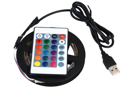 Luce di Striscia di LED Impermeabile all' Acqua  RGB LED Illumina la Banda con a Telecomando per i arrière-Plans di TV Luce 5 V USB Backlight Kit, 3m