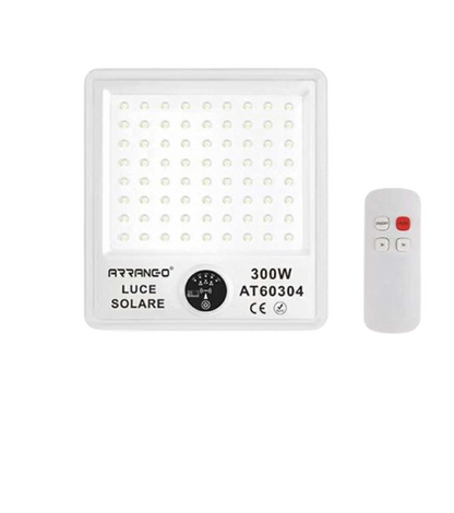 Arranged 300W LED Solar Light with Solar Panel Remote Control IP65 AT60304
