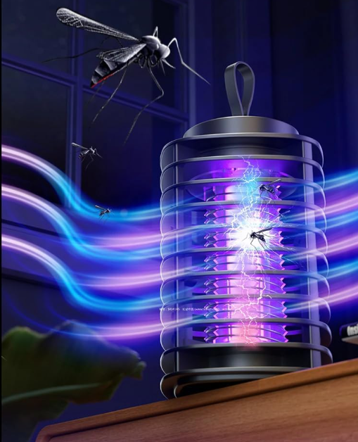 Plan A LED Mosquito Killer Lamp with 25cm USB Power Cord, 1800V  Insect Killer Lamp, Electric Hanging Trap Zapper for Home Restaurant, Hotel, Office Pest Control