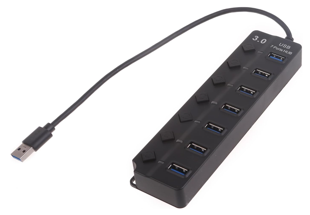 Hub versatile da 1 a 7 porte USB 3.0 - Trasferimento dati - Connessione sicura per computer