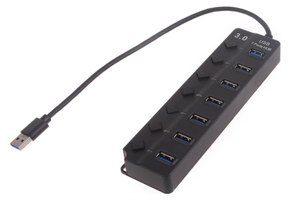 Hub versatile da 1 a 7 porte USB 3.0 - Trasferimento dati - Connessione sicura per computer