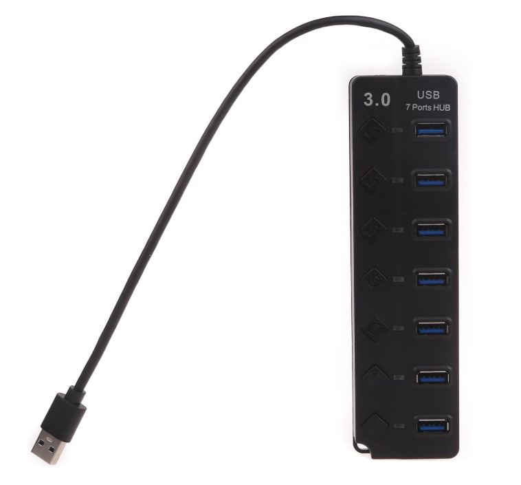 Hub versatile da 1 a 7 porte USB 3.0 - Trasferimento dati - Connessione sicura per computer