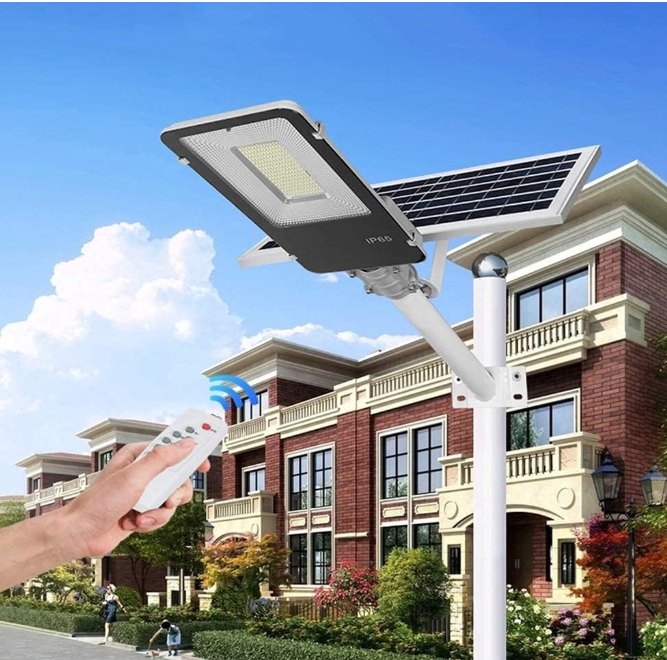 Arrango Lampione da Esterno Solar Lights Outdoor Garden LED 150W con Telecomando e Controllo Luce IP65 Impermeabile per Alley e Sentieri