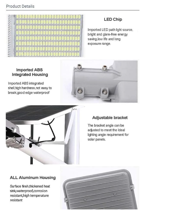 Arrango Lampione da Esterno Solar Lights Outdoor Garden LED 150W con Telecomando e Controllo Luce IP65 Impermeabile per Alley e Sentieri
