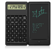 Calcolatrice scientifica con lavagna a energia solare, 12 cifre, funzione standard, display a LED, calcolatrice per studenti, ufficio
