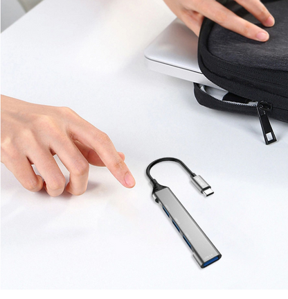 Hub USB C Porta Multiplead Aptatore, Docking Station Tipo Adattatore USB 4 porte, 1 USB 3.0 e 3 USB 2.0 Hub per Macbook Pro/Air PS4 PC Portatile Unità mobili e altro ancora