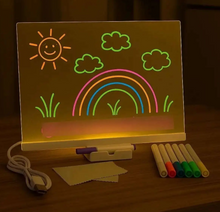 Lavagnetta Acrilico Led, Lavagnetta In Acrilico Con Luci Led, Lavagna Magica Cancellabile Con Supporto, Tavola Da Disegno Illuminata A Ledcon 30*20cm