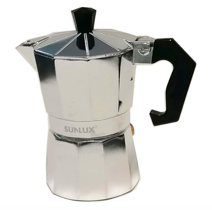 Induction Coffee Maker, Induction Moka Pot 1/2/3/6 Cups, Aluminum Espresso Moka Pot, Compatible with Gas and Induction Hobs