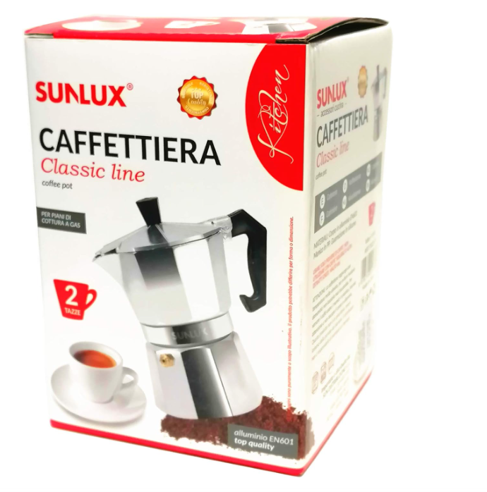 Induction Coffee Maker, Induction Moka Pot 1/2/3/6 Cups, Aluminum Espresso Moka Pot, Compatible with Gas and Induction Hobs