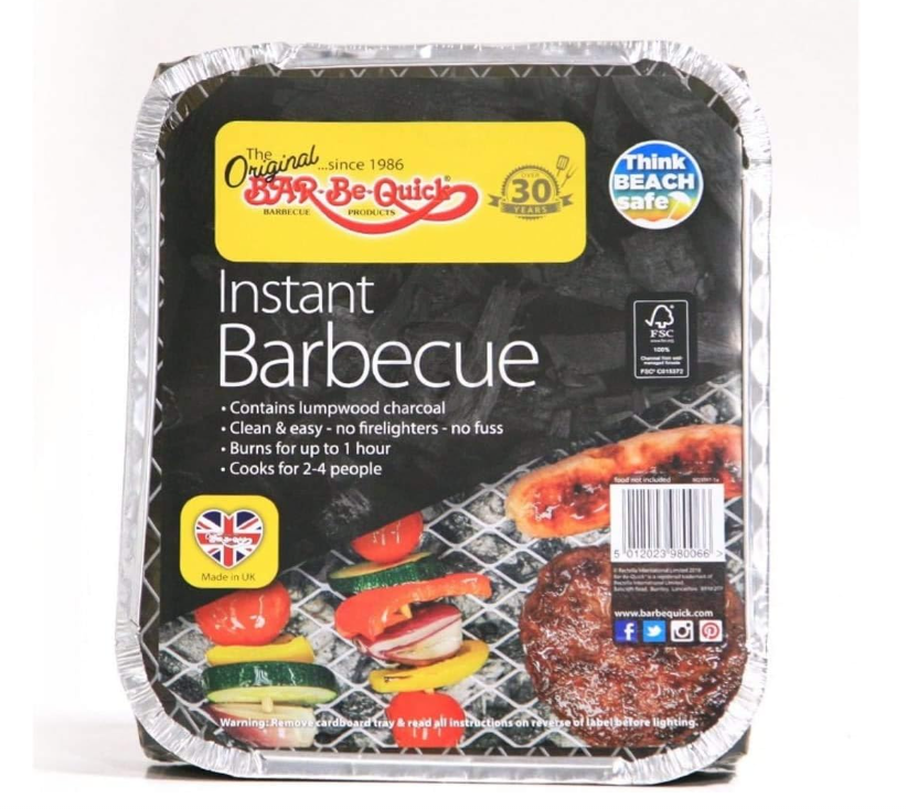 Disposable BBQ Instant Grill with Charcoal Instant Heat Essential for Summer SIZE 31*21*8.8CM