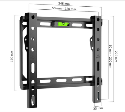 TekOne Supporto da Parete per TV 14"-42" Compatto e Resistente MAX 25KG Ideale per Installazione Sicura e Stabile