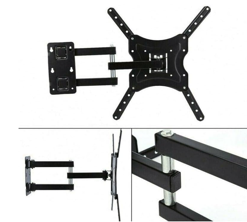 Staffa a Parete 117B max 30kg per TV LCD e Plasma 14-55" con Attacco VESA Inclinabile e Braccio Snodabile Estensibile Supporto Muro Schermo Piatto