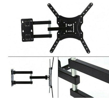 Staffa a Parete 117B max 30kg per TV LCD e Plasma 14-55" con Attacco VESA Inclinabile e Braccio Snodabile Estensibile Supporto Muro Schermo Piatto