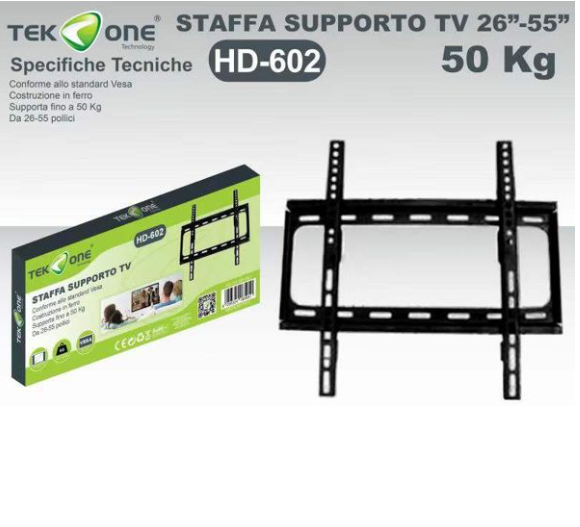 Staffa Porta Tv TeKone HD-602 Supporto Lcd Led Parete Muro da 26″ a 55″