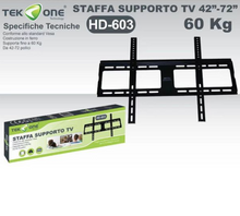 Supporto da Parete TekOne per TV LED/LCD 42-72’’ - VESA Standard, Fino a 60kg