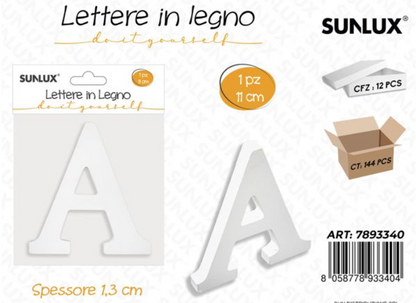 Lettere in Legno Decorative – 11 x 1,3 cm ABCDEFGHIJKLMNOPQRSTUVWXYZ