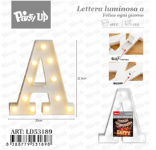Lettere in Legno Decorative – 17 x 23 cm ABCDEFGHIJKLMNOPQRSTUVWXYZ+OMAGGIO 1 CONFEZIONE BATTERIE AA