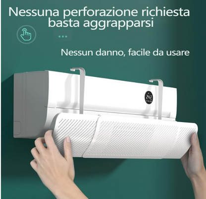 Deflettore di Flusso per condizionatore d'Aria, Schermo deflettore per unità Split AC, deflettori di Ventilazione retrattili, Acqua anticondensa, direzione del Vento Regolabile