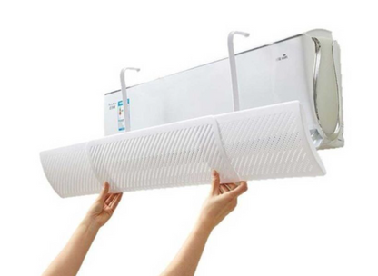 Deflettore di Flusso per condizionatore d'Aria, Schermo deflettore per unità Split AC, deflettori di Ventilazione retrattili, Acqua anticondensa, direzione del Vento Regolabile