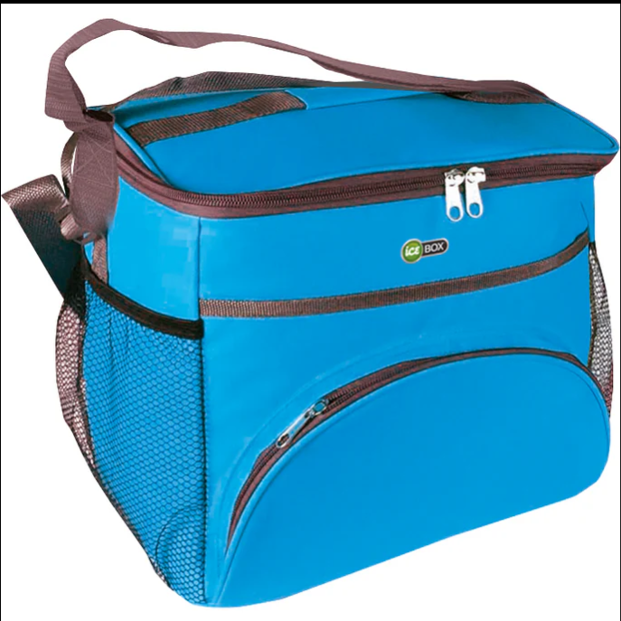 Borsa Termica 16 litri Verde con Zip e Maniglia per Viaggi e Uso Esterno