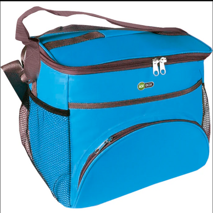 Borsa Termica 16 litri Verde con Zip e Maniglia per Viaggi e Uso Esterno