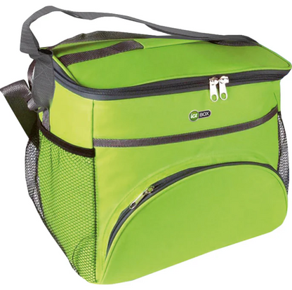 Borsa Termica 16 litri Verde con Zip e Maniglia per Viaggi e Uso Esterno