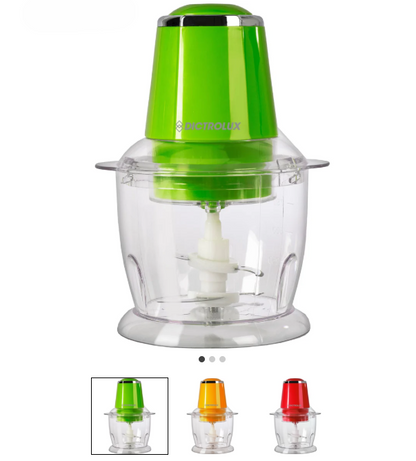 Dictrolux 3-in-1 Electric Food Chopper 300 Watt 750 ml with 4 Stainless Steel Blades and Pulse Function for Precise Control