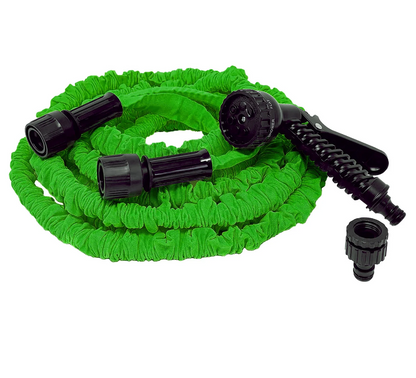 Tubo Estensibile da Giardino 15 MT con Pistola Multigetto 7 Modalità di Spruzzo e Accessori Super Leggero e Flessibile