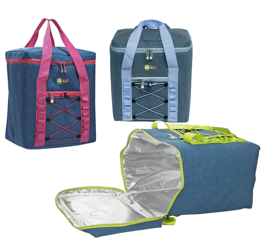 Jeans Cooler Bag 20 Liters h34x29x20 cm High-Performance Insulation Water-Resistant with Secure Zipper and Robust Handles for Travel and Outdoor Activities