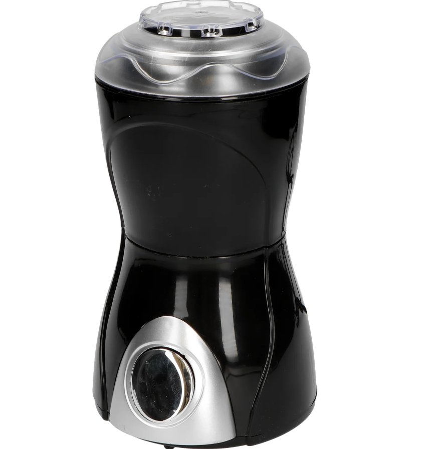 Macinacaffè Elettrico Macinì 200 Watt con Lame in Acciaio Inox Capacità 50 gr Coperchio Trasparente e Sicuro Funzione Pulse Lunghezza Cavo 110 cm