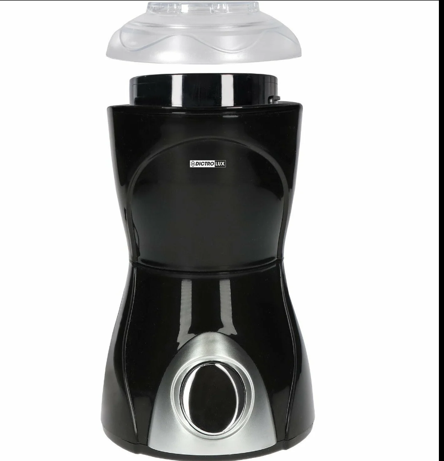 Macinacaffè Elettrico Macinì 200 Watt con Lame in Acciaio Inox Capacità 50 gr Coperchio Trasparente e Sicuro Funzione Pulse Lunghezza Cavo 110 cm