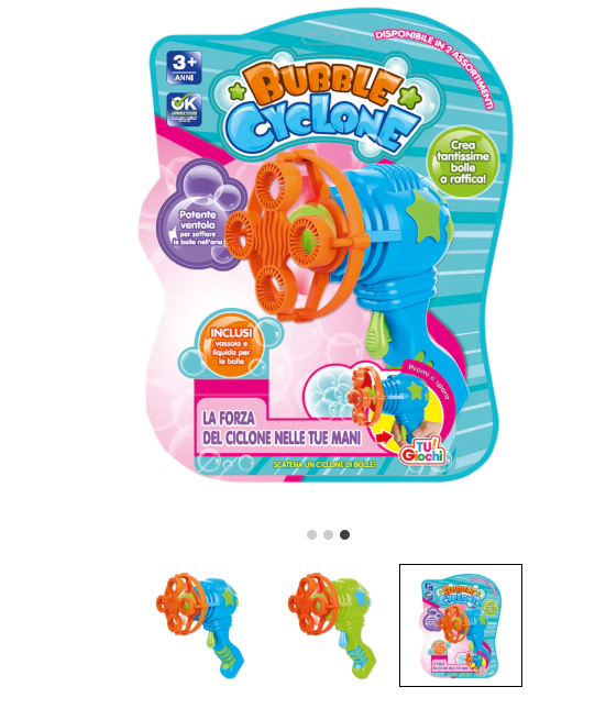 Bubble Cyclone Soap Bubble Gun with Powerful Fan and Lots of Bubbles for Guaranteed Fun Ages 3+ Accessories Included Ready to Play