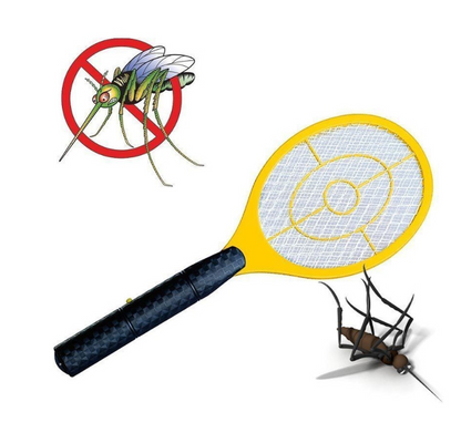 Rechargeable Electric Fly Swatter with LED Light for Mosquitoes and Flies 52*21CM