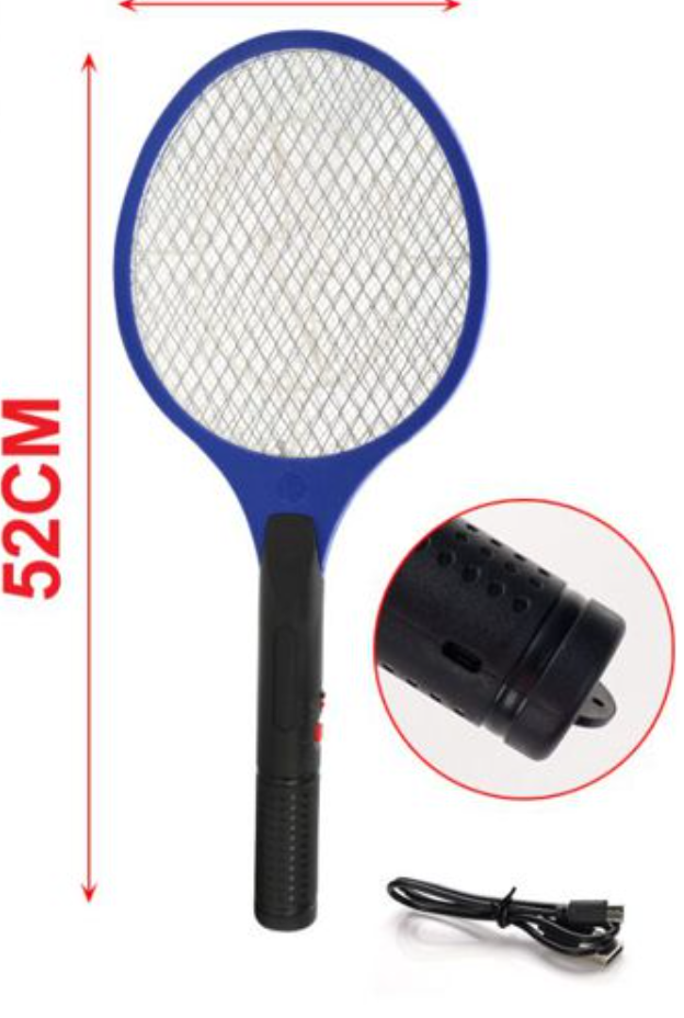 Rechargeable Electric Fly Swatter with LED Light for Mosquitoes and Flies 52*21CM