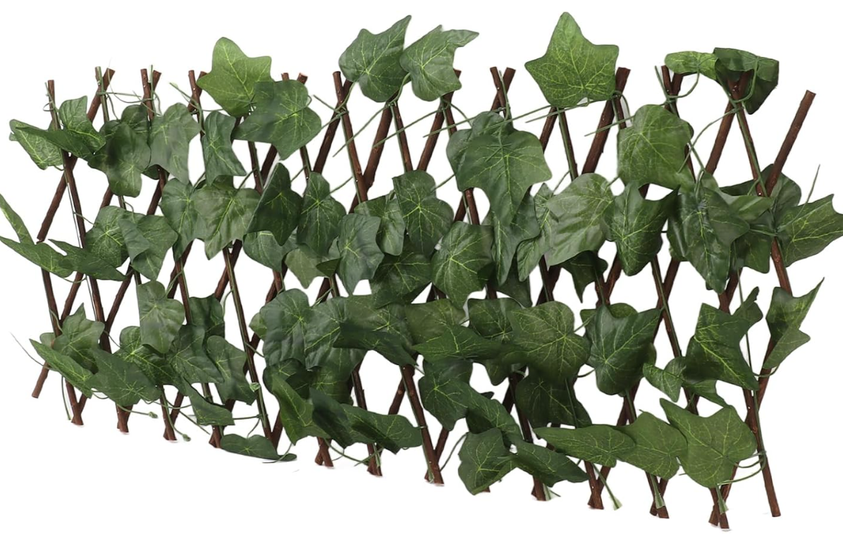 Artificial Hedge with Extendable Wooden Trellis Il Gruppone 120cm