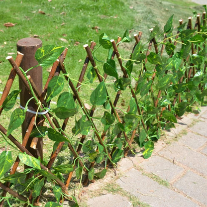 Artificial Hedge with Extendable Wooden Trellis Il Gruppone 120cm