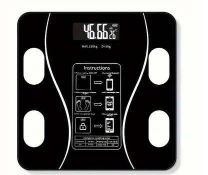Digital Bluetooth electronic bathroom scale glass 180 kg capacity