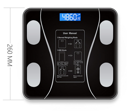 Digital Bluetooth electronic bathroom scale glass 180 kg capacity