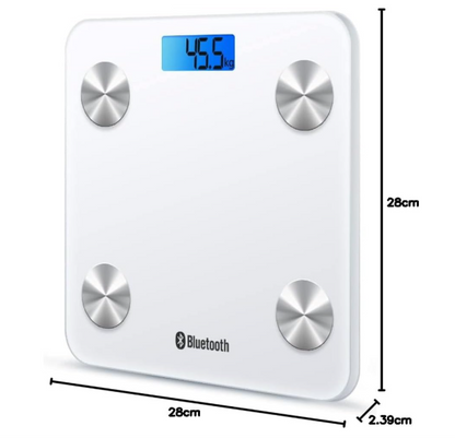 Digital Bluetooth electronic bathroom scale glass 180 kg capacity