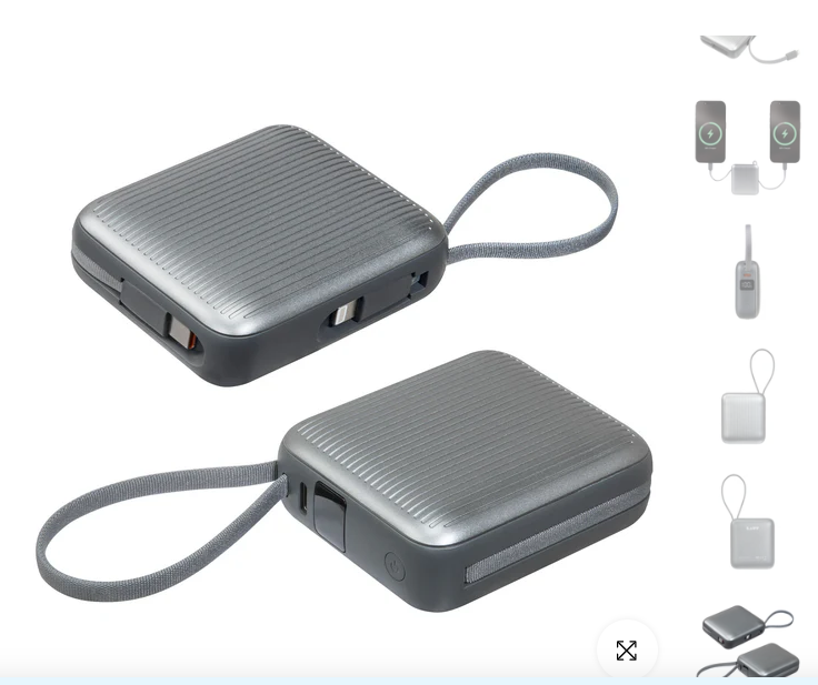 MINI Power Bank 10000mAh - Built-in Cables and 22.5W Fast Charging Mini Portable and Elegant Solution for Your Battery Charged Anywhere Without Messy Cables